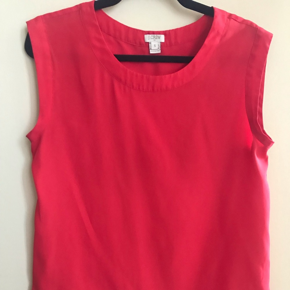 J Crew Factory Shell Blouse, Size Small, Red